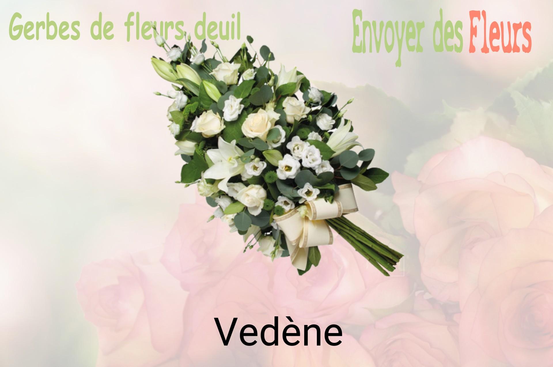 Gerbe de fleurs de deuil livrée à Vedène